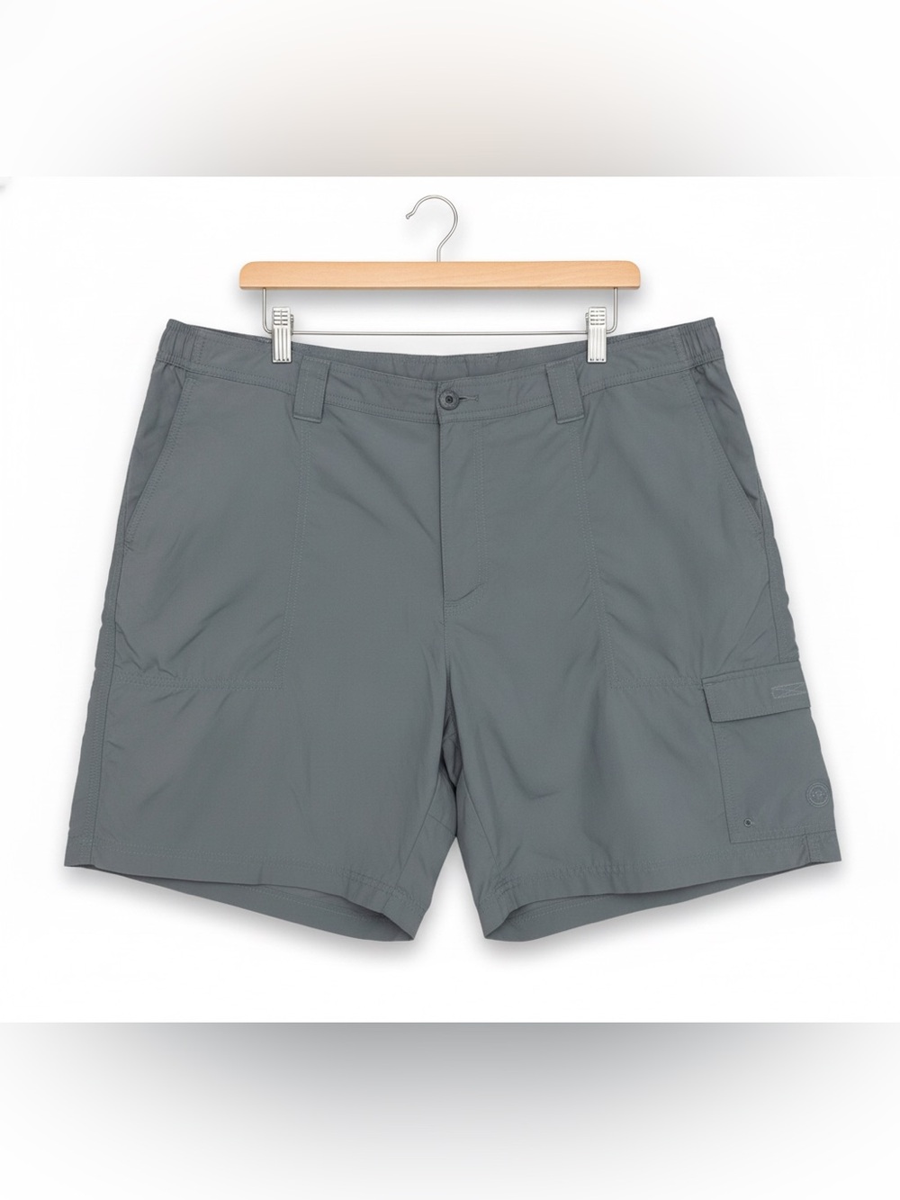 Columbia PFG Cargo Shorts Mens 44 Gray Omni-Shade Fishing Performance 8”